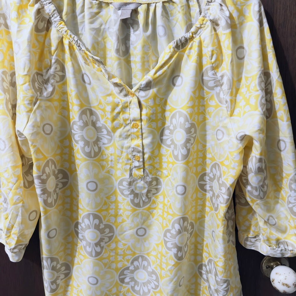 Yellow Floral Women's Top